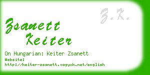 zsanett keiter business card